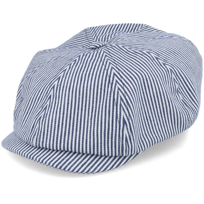 Cth Ericson 【 Alan Candy Stripe Indigo Flat Cap Men Blue 】 Stripe ストライプ 藍色・インディゴ キャップ 帽子 メンズ 青色 ブルー|スニケス
