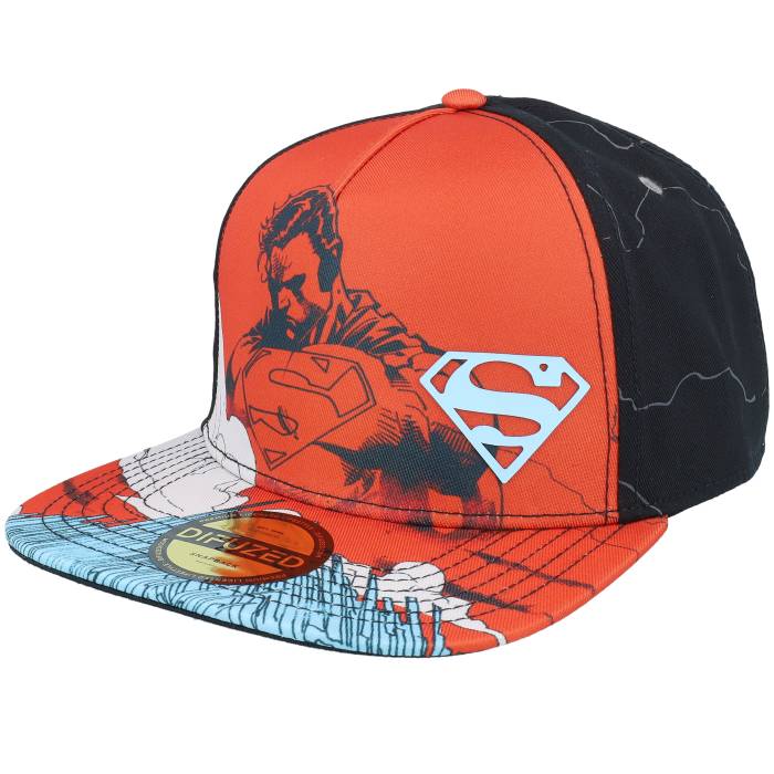 Difuzed 【 Superman All Over Print Red/Black Cap Snapback Men Red 】 キャップ 帽子 Snapback スナップバック バッグ メンズ Red 赤・レッド｜スニケス