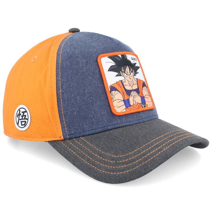 Capslab 【 Dragon Ball Goku Orange/Blue/Grey A-Frame Trucker Men Blue 】 ドラゴン トラッカー メンズ 青色 ブルー