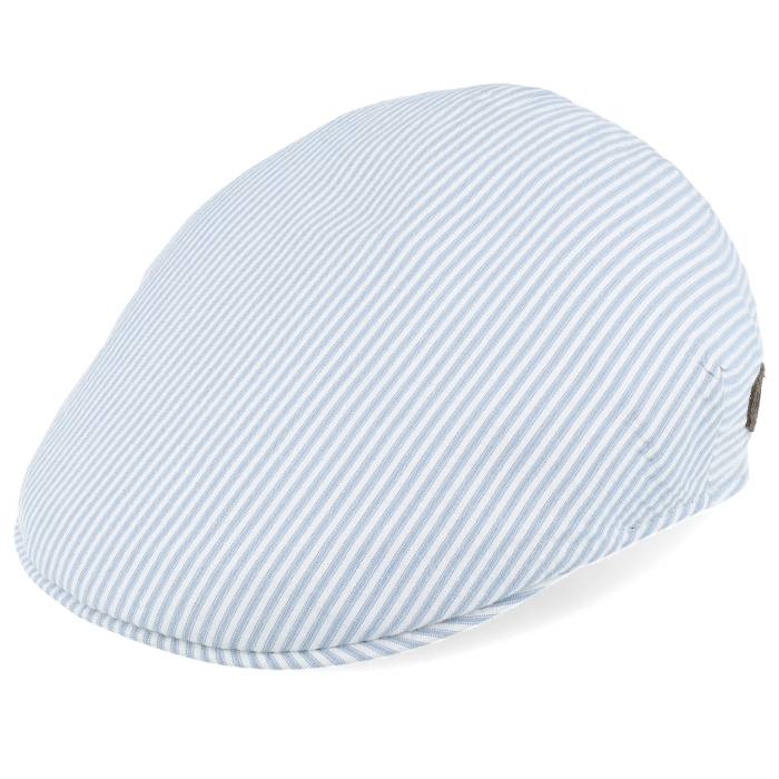 【★百貨店SALE★6/11真夜中2時迄】Mjm Hats 【 Country Cotton Blue Stripe Flat Cap Men Blue 】 カントリー 青碧 青碧 Stripe 縞模様 旗がしら かぶり笠 メンズ 青碧 青碧