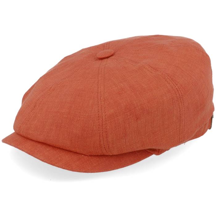 ステットソン Stetson 【 Hatteras Linen Golden Orange Flat Cap Men Orange 】 orange 橙・オレンジ キャップ 帽子 メンズ orange 橙・オレンジ