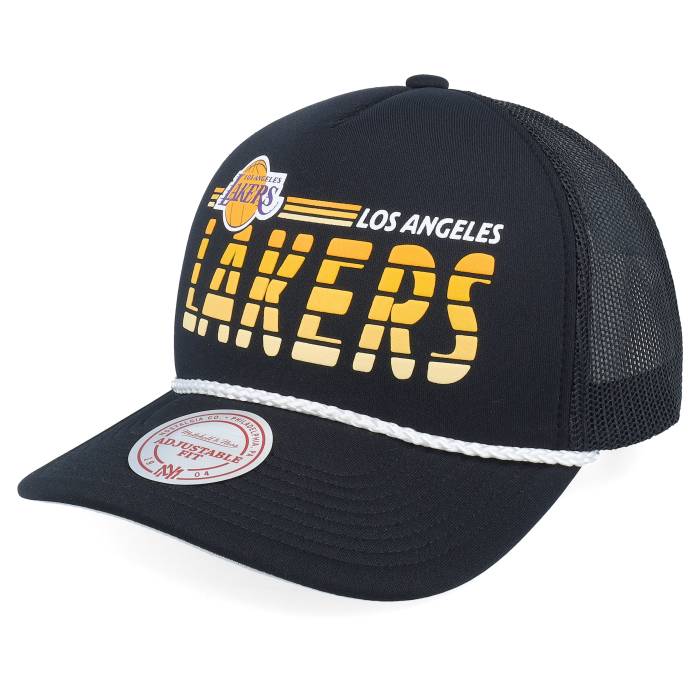 ミッチェル\u0026ネス Mitchell \u0026 Ness 【 Los Angeles Lakers Graded Black A-Frame Trucker Men Black 】 Lakers レイカーズ 黒いこと 黒いこと トラッカー メンズ 黒いこと 黒いこと