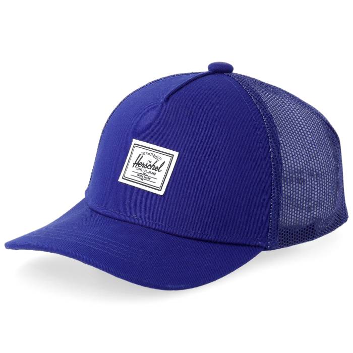 Herschel 【 Kids Whaler Cotton Mesh Cap Sodalite Blue Trucker Kids Blue 】 キャップ 帽子 青色 ブルー トラッカー ジュニア キッズ 青色 ブルー|スニケス