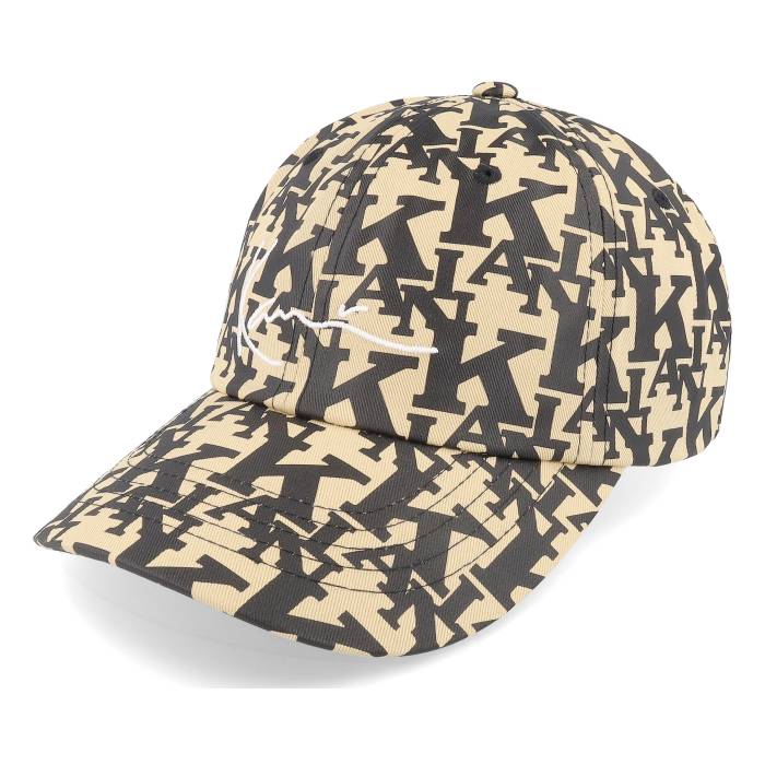 カールカナイ Karl Kani 【 Kk Signature Retro Logo Cap Sand/Black Dad Cap Men Beige 】 レトロ ロゴ キャップ 帽子 メンズ ベージュ｜スニケス