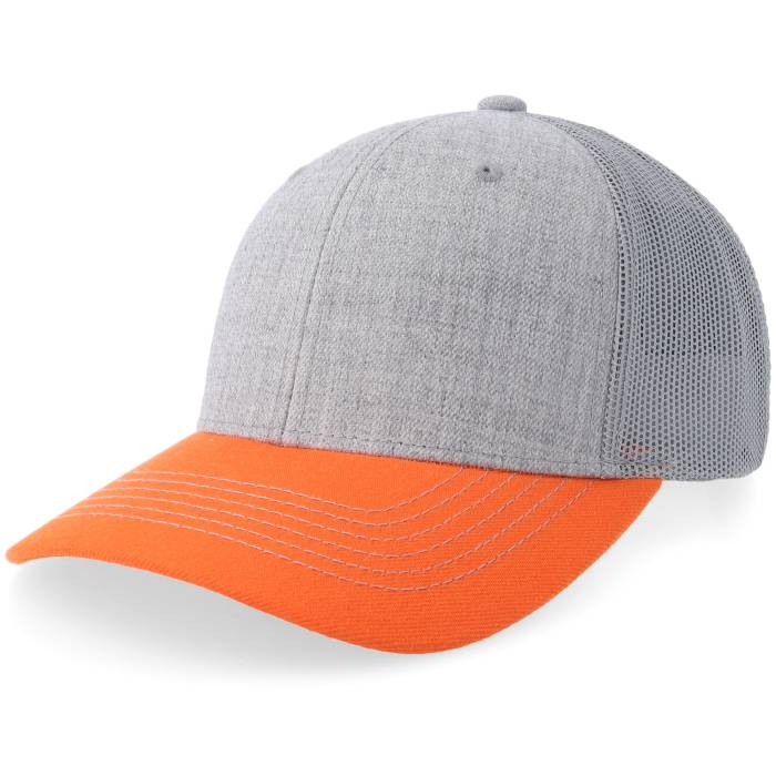 Equip 【 Heather Grey/Light Orange Trucker Men Grey 】 heather ヘザー orange 橙・オレンジ トラッカー メンズ 灰色 グレー