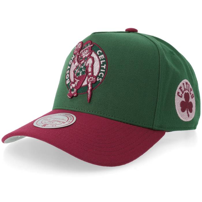 ミッチェル\u0026ネス Mitchell \u0026 Ness 【 Boston Celtics Hwc Rose Gold Pro Green/Burgundy A-Frame Adjustable Men Green 】 豆の町 セルティックス Rose サクラ色 ゴールド 労働者階級 メンズ green 緑・緑であること
