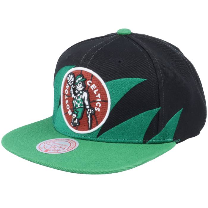 ミッチェル&ネス Mitchell & Ness 【 Boston Celtics Sharktooth Black/Green Snapback Men Black 】 ボストン セルティックス Snapback スナップバック バッグ メンズ 黒色 ブラック｜スニケス