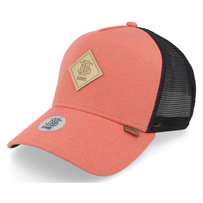 Djinns 【 Hft Cap Cotton Knit Light Red Trucker Men Pink 】 キャップ 帽子 ニット Red 赤・レッド トラッカー メンズ pink ピンク｜スニケス