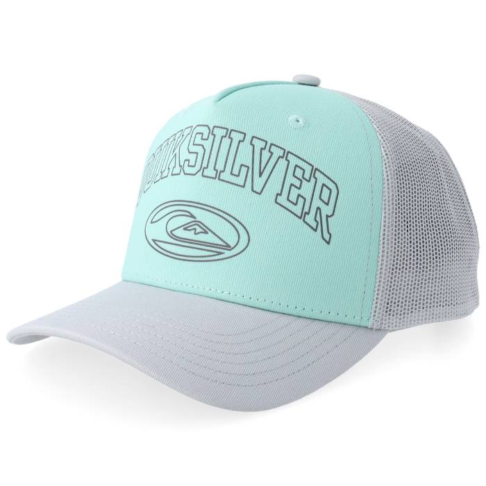 【★百貨店SALE★6/11真夜中2時迄】クイックしろがね色 Quiksilver 【 Kids Decades Cotton H Micro Chip Trucker Kids Green 】 Micro ミクロ トラッカー お坊っちゃん キッズ green 緑・緑であること