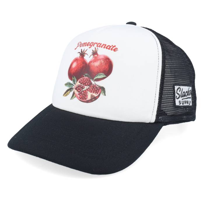 Slacker Supply 【 Pomegranate Foam Black/White Vintage Trucker Men Black / White 】 vintage ビンテージ・ヴィンテージ トラッカー メンズ 黒色 ブラック 白色 ホワイト｜スニケス