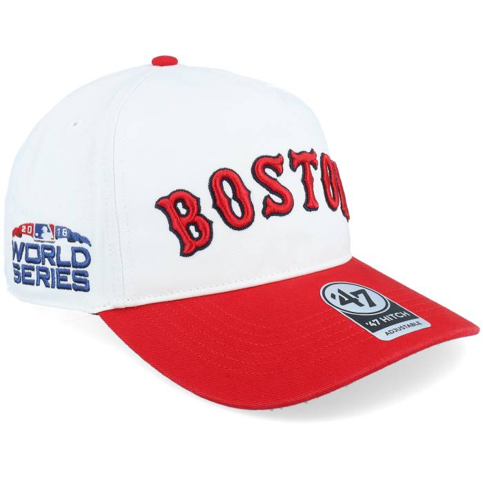フォーティーセブンブランド 47 Brand 【 Hatstore Exclusive X Boston Red Sox 2018 World Series Double Header Script Hitch White/Red A-Frame Adjustable Men White 】 ボストン Red 赤・レッド シリーズ スクリプト メンズ 白色|スニケス