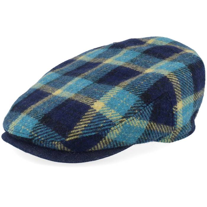 ステットソン Stetson 【 Kent Check Wool Flat Cap Men Blue 】 キャップ 帽子 メンズ 青色 ブルー