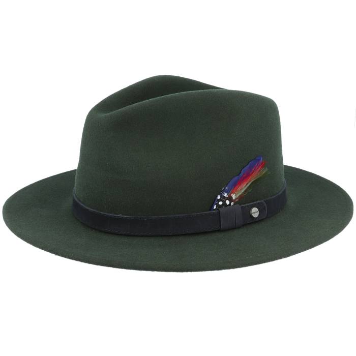 ステットソン Stetson 【 Traveller Woolfelt Mix Moss Green Fedora Men Green 】 green 緑・緑であること メンズ green 緑・緑であること