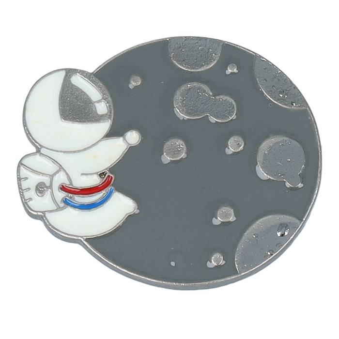 Cap Pins 【 Astronaut On The Moon Metal Enamel Pin Men Grey 】 メタル メンズ 灰色 グレー|スニケス