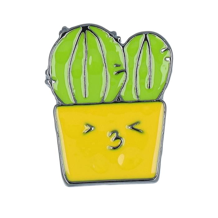 Cap Pins 【 Cute Cactus Metal Enamel Pin Men Green / Yellow 】 メタル メンズ green 緑・グリーン yellow 黄色・イエロー