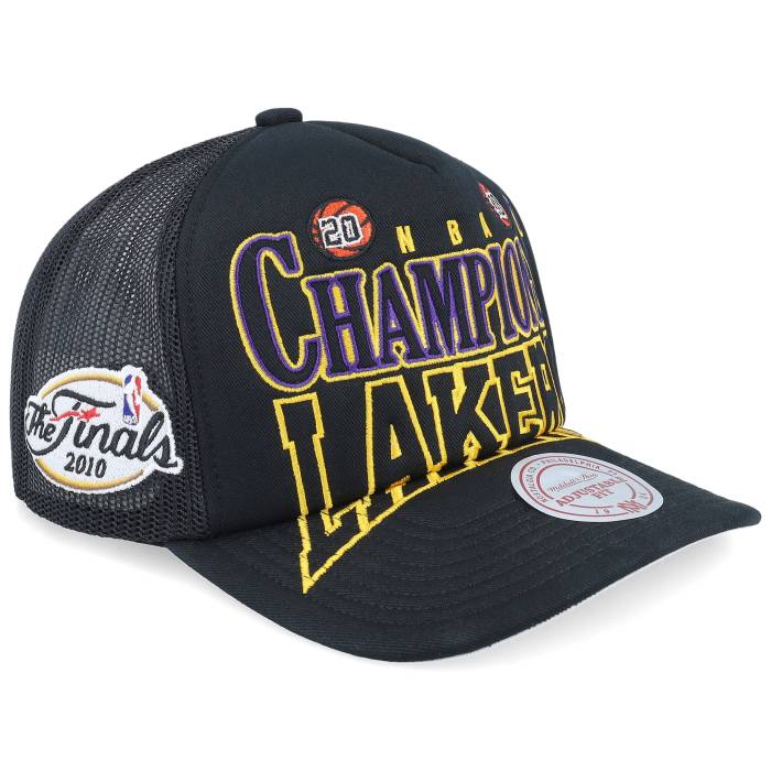 ミッチェル\u0026ネス Mitchell \u0026 Ness 【 Los Angeles Lakers Big Champ Black Trucker Men Black 】 Lakers レイカーズ 黒いこと 黒いこと トラッカー メンズ 黒いこと 黒いこと