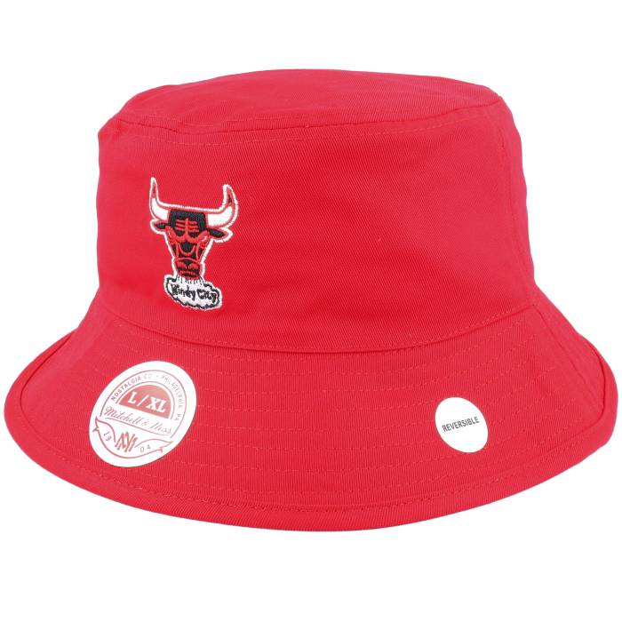 ミッチェル&ネス Mitchell & Ness 【 Chicago Bulls Lifestyle Reversible Red/Grey Bucket Men Red 】 シカゴ ブルズ ライフスタイル リバーシブル メンズ Red 赤・レッド