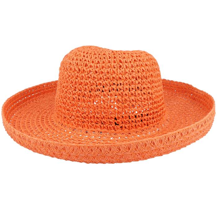 Seeberger 【 Paper Straw Bolero Papaya Straw Hat Women Orange 】 レディース orange 橙・オレンジ色