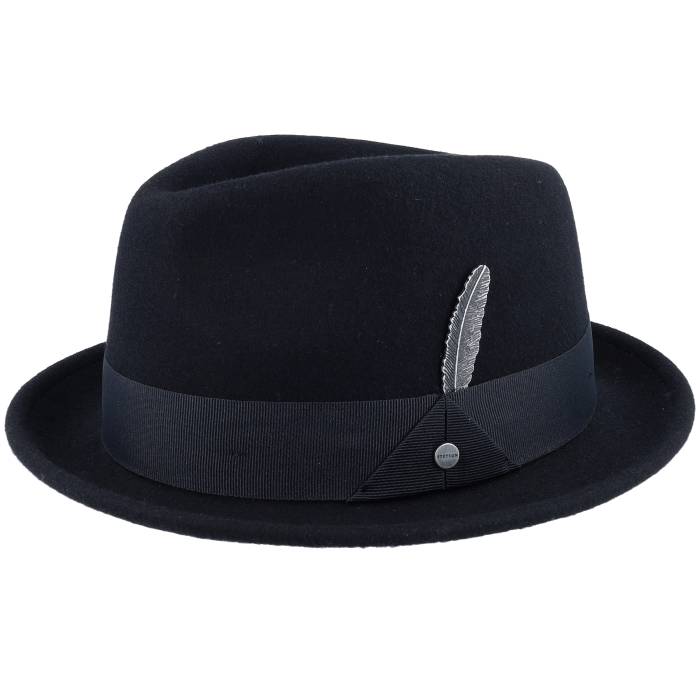 ステットソン Stetson 【 Player Woolfelt 1 Black Fedora Men Black 】 黒色 ブラック メンズ 黒色 ブラック｜スニケス