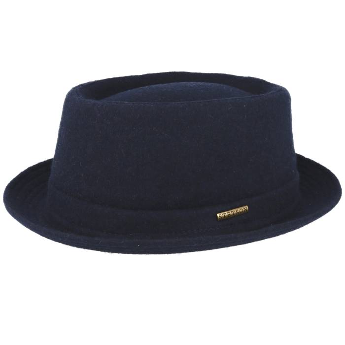 ステットソン Stetson 【 Wool Navy Pork Pie Men Blue 】 紺色 ネイビー メンズ 青色 ブルー｜スニケス