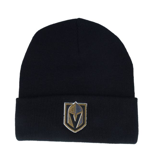 アメリカンニードル American Needle 【 Vegas Golden Knights Terrain Knit Solid Black Cuff Men Black 】 ベガス ナイツ ニット ソリッド 黒色 ブラック メンズ 黒色 ブラック｜スニケス
