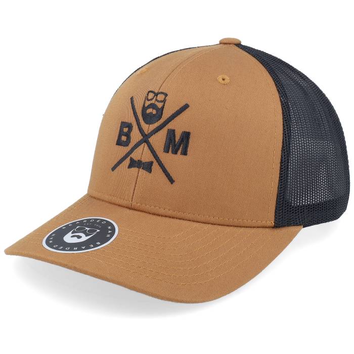 Bearded Man 【 Bm Cross Retro 2 Tone Caramel/Black Trucker Men Brown 】 レトロ トラッカー メンズ 茶色 ブラウン