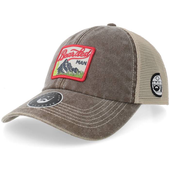 Bearded Man 【 No Shave Codex Brown/Stone Vintage Washed Trucker Men Brown 】 vintage ビンテージ・ヴィンテージ トラッカー メンズ 茶色 ブラウン