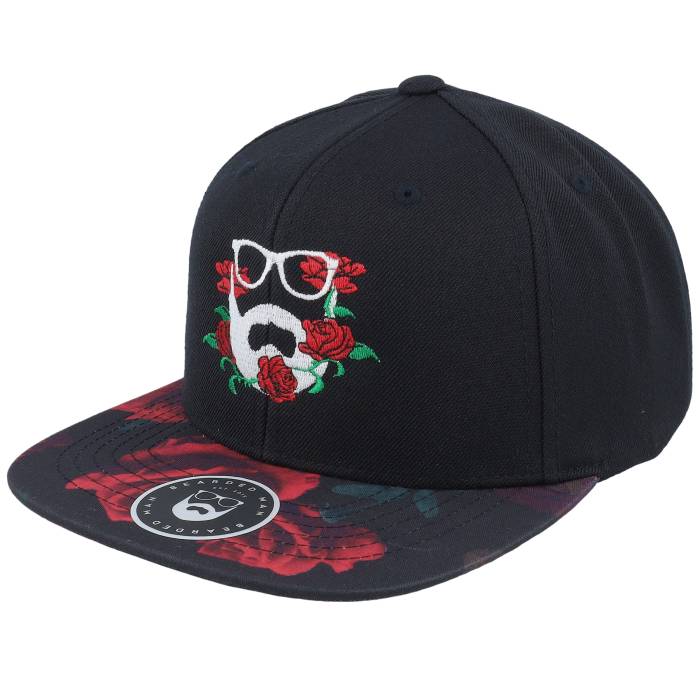 Bearded Man 【 Rose Logo Black/Rose Snapback Men Black 】 Rose ローズ ロゴ Snapback スナップバック バッグ メンズ 黒色 ブラック|スニケス