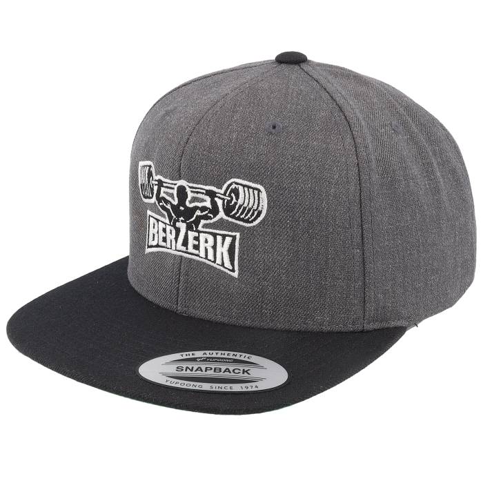 Berzerk 【 Strong Man Military Press Charcoal/Black Snapback Men Grey 】 Snapback スナップバック バッグ メンズ 灰色 グレー
