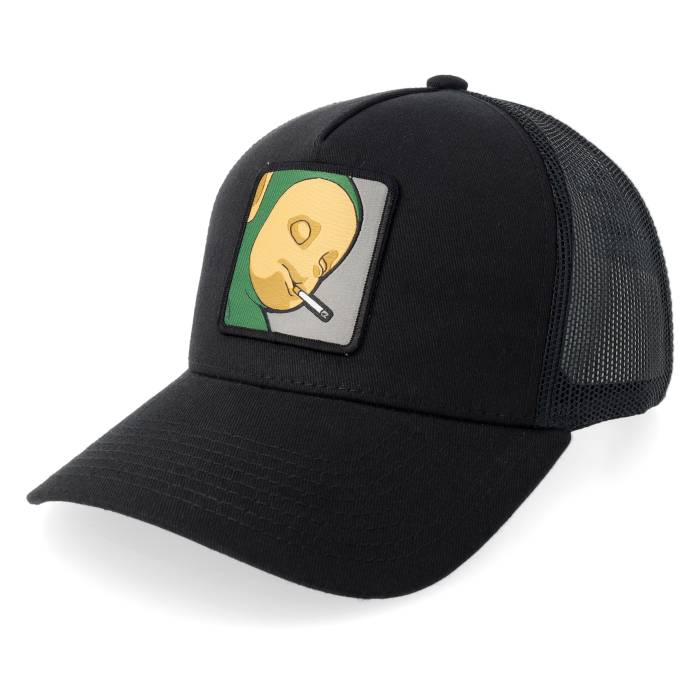 Boom 【 Little Green Smoke Guy Black A-Frame Trucker Men Black 】 green 緑・グリーン 黒色 ブラック トラッカー メンズ 黒色 ブラック