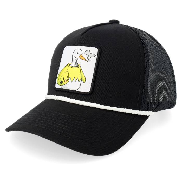 Boom 【 Silly Goose Smoke Patch Rope Black/White A-Frame Trucker Men Black 】 トラッカー メンズ 黒色 ブラック|スニケス