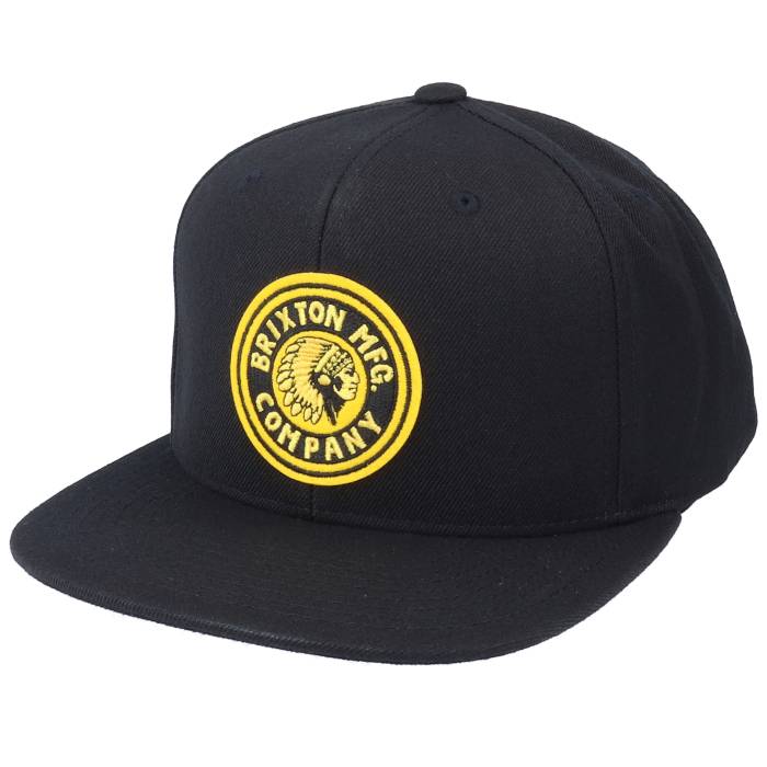 ブリクストン Brixton 【 Rival Mp Black/Gold Snapback Men Black 】 ライバル Snapback スナップバック バッグ メンズ 黒色 ブラック