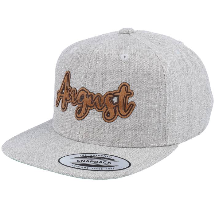 Kiddo Cap 【 Kids August Engraved Patch Heather Grey Snapback Kids Grey 】 heather ヘザー 灰色 グレー Snapback スナップバック バッグ ジュニア キッズ 灰色 グレー｜スニケス