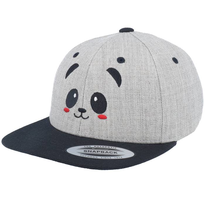 Kiddo Cap 【 Kids Panda Heather Grey/Black Snapback Kids Grey 】 heather ヘザー Snapback スナップバック バッグ ジュニア キッズ 灰色 グレー|スニケス