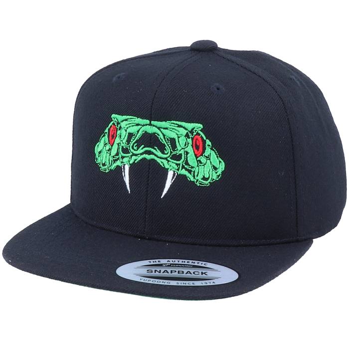 Kiddo Cap 【 Kids Venomous Green Viper Black Snapback Kids Black 】 green 緑・グリーン 黒色 ブラック Snapback スナップバック バッグ ジュニア キッズ 黒色 ブラック|スニケス