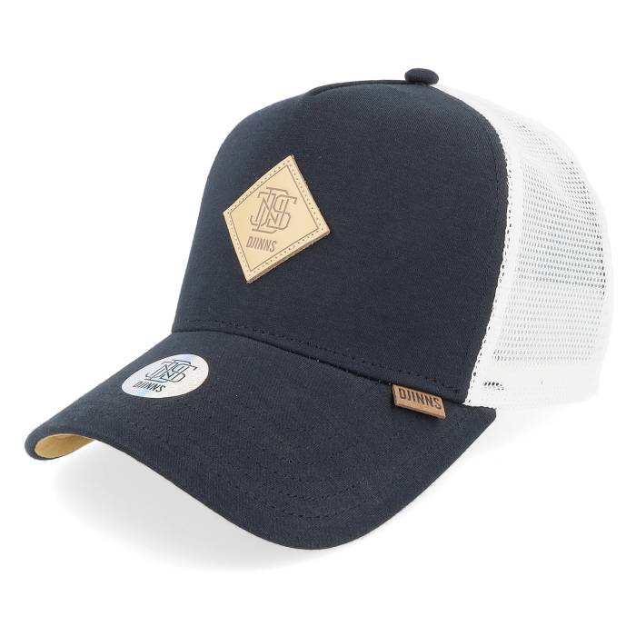 Djinns 【 Hft Cap Jersey Patch Black/White Trucker Men Black 】 キャップ 帽子 ジャージ トラッカー メンズ 黒色 ブラック