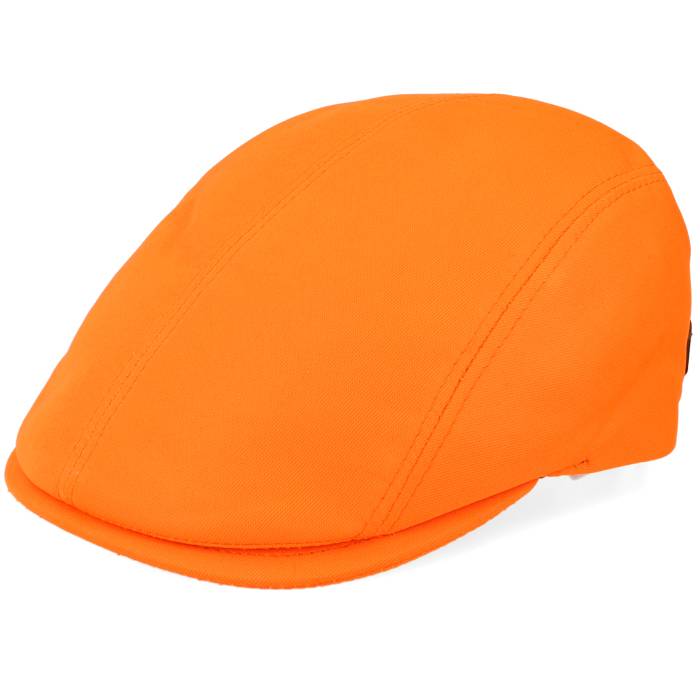 Mjm Hats 【 Daffy 3 El Safety Polyester Orange Flat Cap Men Orange 】 orange 橙・オレンジ キャップ 帽子 メンズ orange 橙・オレンジ
