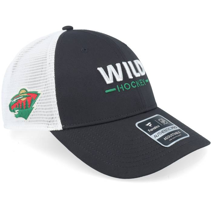 ファナティクス Fanatics 【 Minnesota Wild Authentic Pro Rink Black/White Trucker Men Black 】 北極星の州 wild ワイルド オーセンティック 労働者階級 トラッカー メンズ 黒いこと 黒いこと