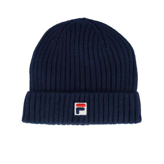 フィラ Fila 【 Kids Bokaro Warm Beanie With F-Box Black Iris Cuff Kids Blue 】 ウォーム キャップ 帽子 黒色 ブラック ジュニア キッズ 青色 ブルー｜スニケス