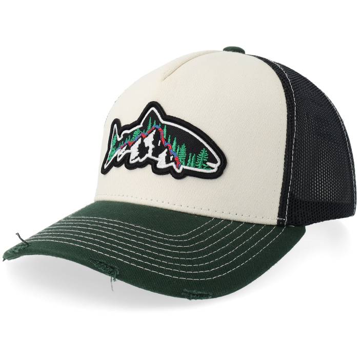 Skillfish 【 Trount Mountain 3D Distressed White/Black/Green A-Frame Trucker Men White 】 トラッカー メンズ 白色 ホワイト|スニケス