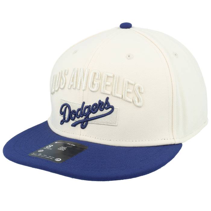Nike Mlb 【 Los Angeles Dodgers Statement Dri-Fit Fitted Natural/Blue Fitted Men White 】 ドジャース 素っ気ない相応う メンズ 白いこと 白いこと