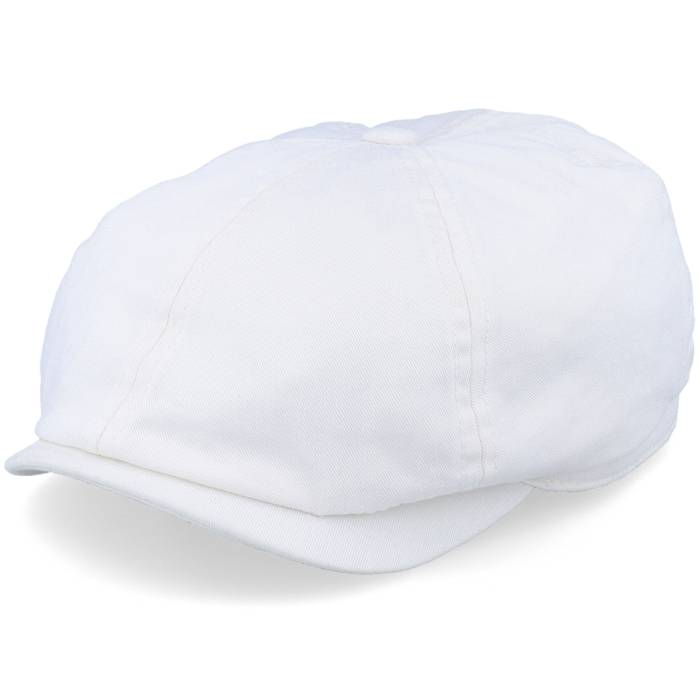 【★百貨店SALE★6/11真夜中2時迄】ステットソン Stetson 【 6-Panel Cap Cotton Twill White Flat Cap Men White 】 旗がしら 鳥打ち帽 白いこと 白いこと メンズ 白いこと 白いこと