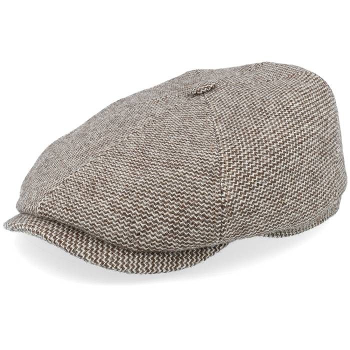 ステットソン Stetson 【 6-Panel Undyed Virgin Wool Brown Wool/White Flat Cap Men Brown 】 茶色 ブラウン キャップ 帽子 メンズ 茶色 ブラウン|スニケス