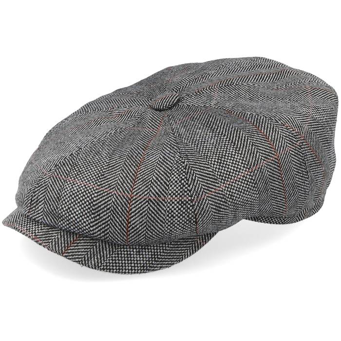 ステットソン Stetson 【 Hatteras Silk Black Herringbone Flat Cap Men Black 】 黒色 ブラック キャップ 帽子 メンズ 黒色 ブラック