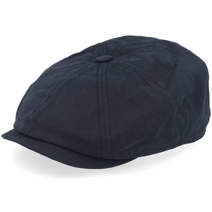 ステットソン Stetson 【 Hatteras Waxed Cotton Wr Black Flat Cap Men Black 】 黒色 ブラック キャップ 帽子 メンズ 黒色 ブラック｜スニケス