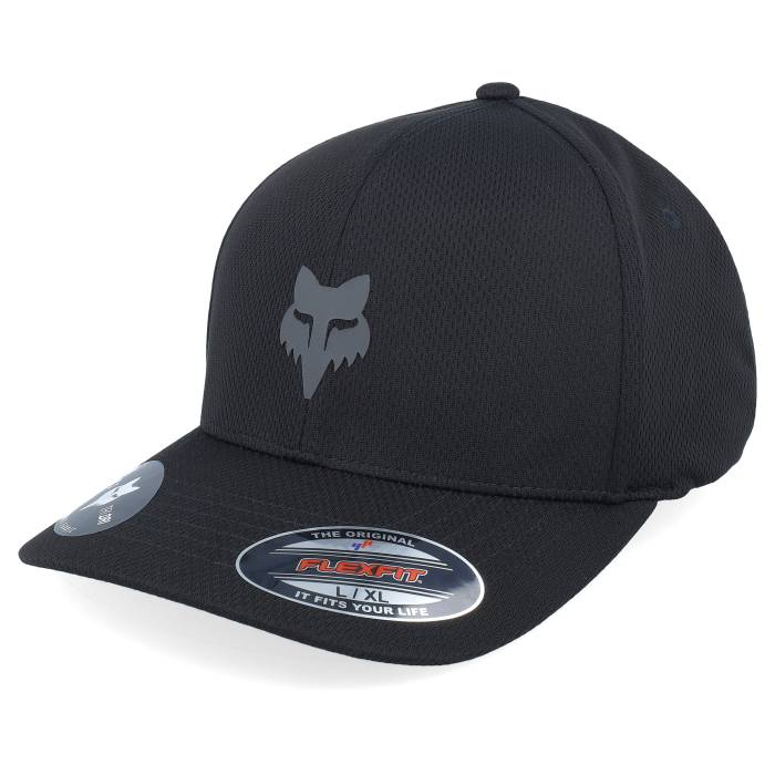 稲荷 Fox 【 Head Tech Black/Charcoal Flexfit Men Black 】 テック メンズ 黒いこと 黒いこと
