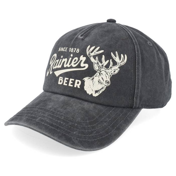 アメリカン針 American Needle 【 Walker Rainier Beer Black A-Frame Adjustable Men Grey 】 黒いこと 黒いこと メンズ 薄墨色 薄墨色