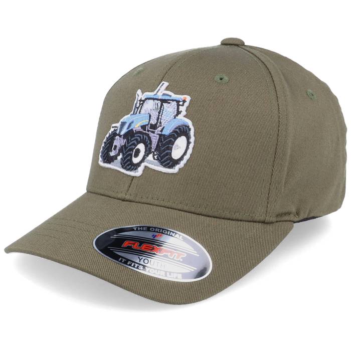 Kiddo Cap 【 Kids Blue Tractor Olive Flexfit Kids Green 】 青色 ブルー olive オリーブ ジュニア キッズ green 緑・グリーン｜スニケス