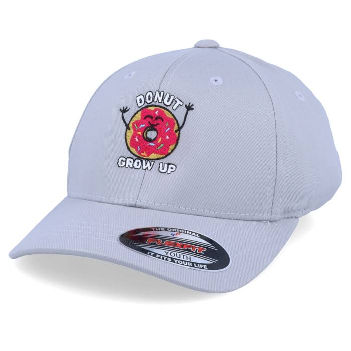 Kiddo Cap 【 Kids Donut Grow Up Silver Flexfit Kids Grey 】 Silver 銀色・シルバー ジュニア キッズ 灰色 グレー｜スニケス