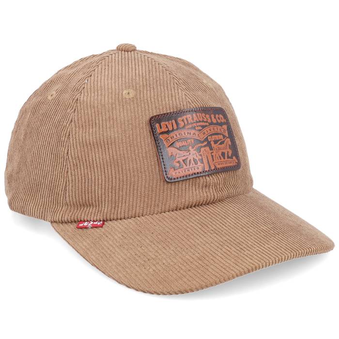 リーヴァイズジーンズ Levi\u0027s 【 Relaxed Heritage Cap Dark Khaki Dad Cap Men Beige 】 旗がしら かぶり笠 カーキ メンズ ベージュ